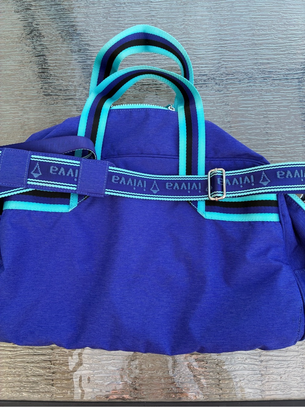 Ivivva By Lululemon Royal Blue "In The Game" Duffle Gym Overnight Weekender Bag - Picture 5 of 16